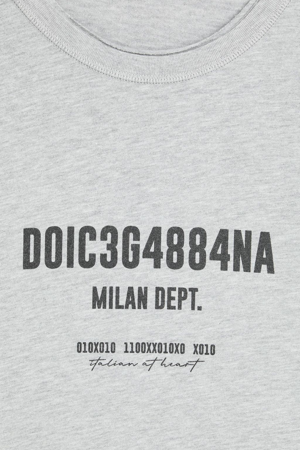 DOLCE&GABBANA Printed cotton-jersey T-shirt