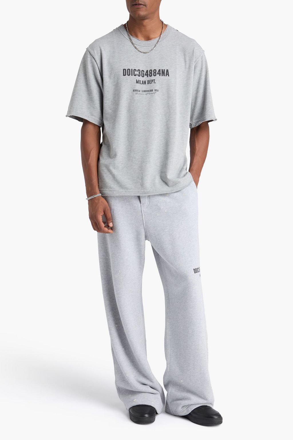 DOLCE&GABBANA Printed cotton-jersey T-shirt