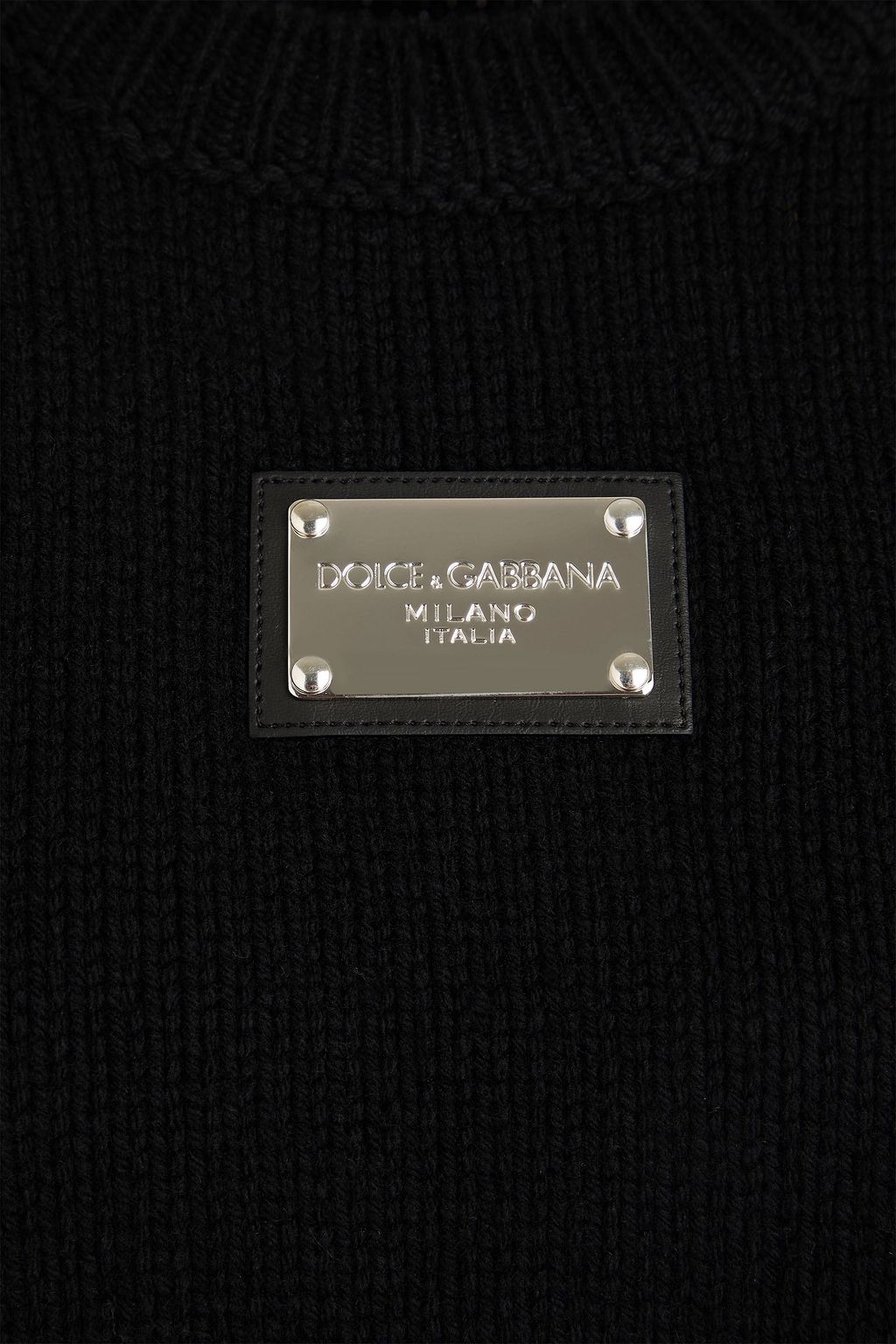 DOLCE&GABBANA Cropped embellished wool and cashmere-blend sweater