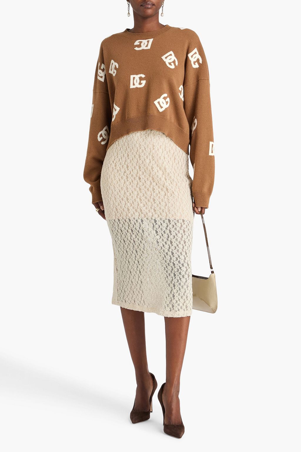 DOLCE&GABBANA Jacquard-knit wool sweater