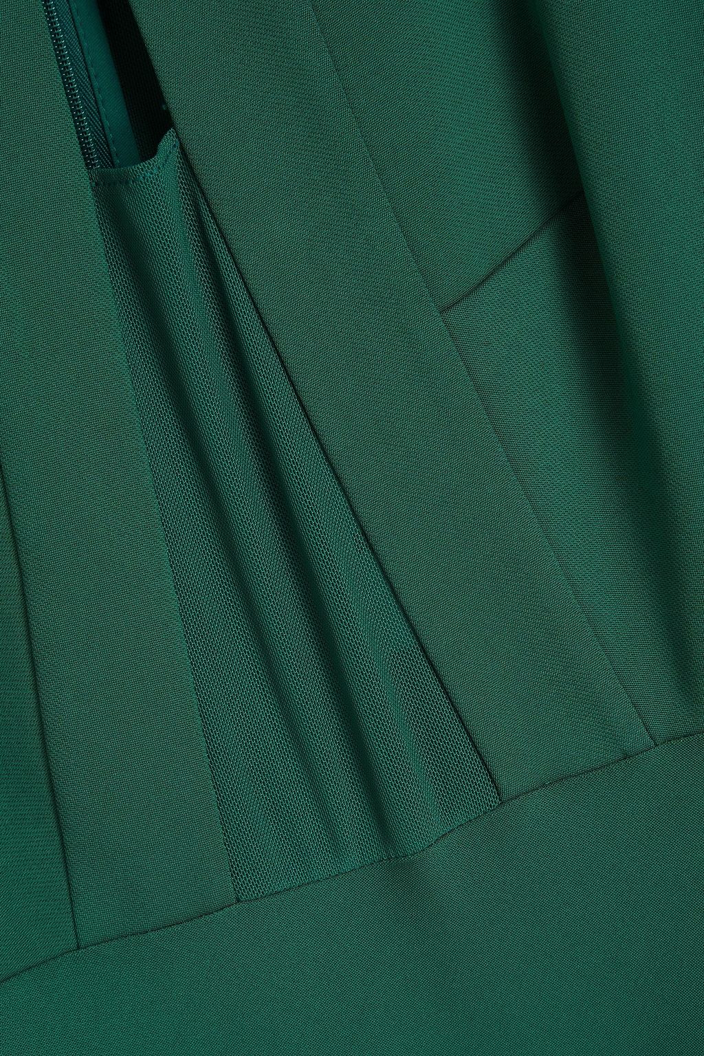 ROLAND MOURET Cape-effect chiffon-paneled cady maxi dress