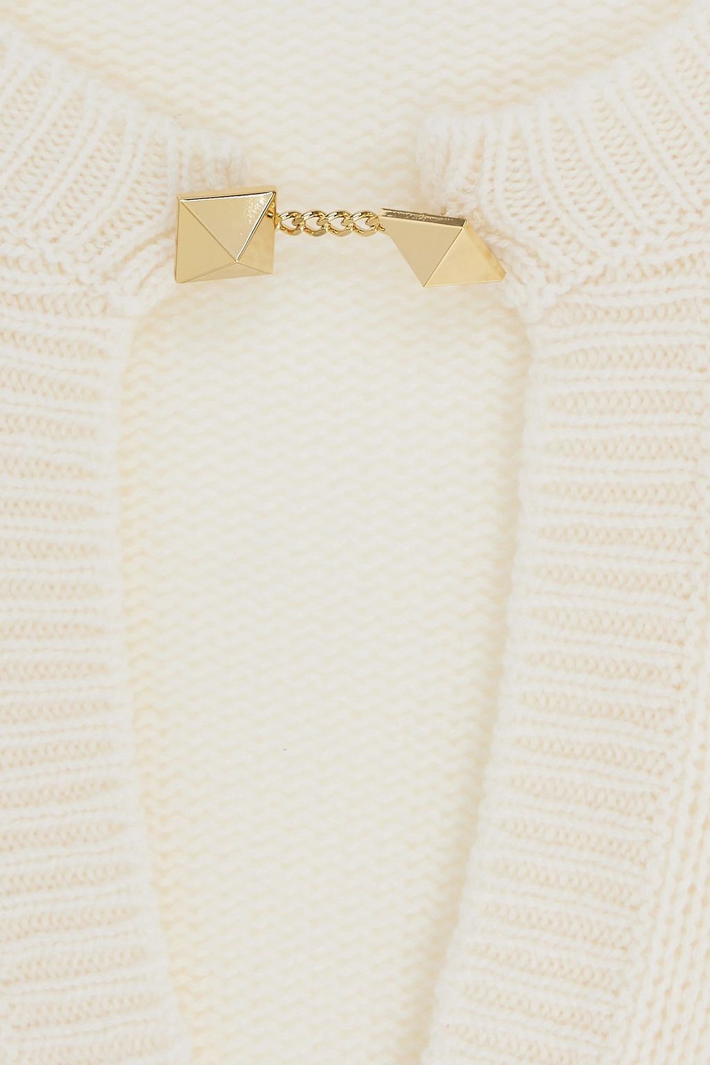 VALENTINO GARAVANI Studded cutout cashmere sweater