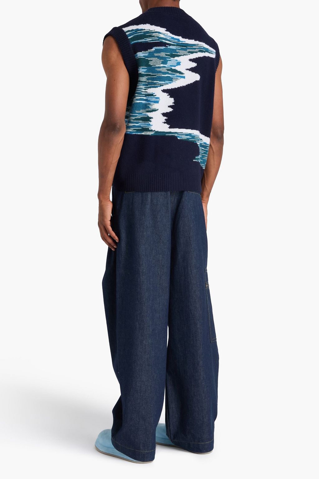 MISSONI Weste aus Wolle mit Intarsienmuster