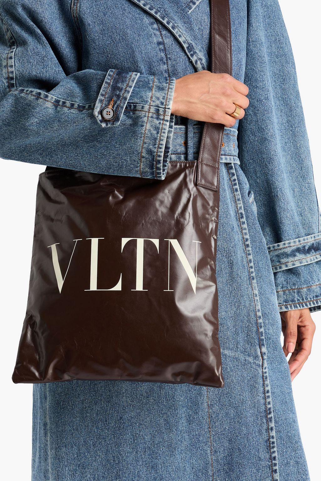 VALENTINO GARAVANI حقيبة ماسنجر "في إل تي إن" من الجلد