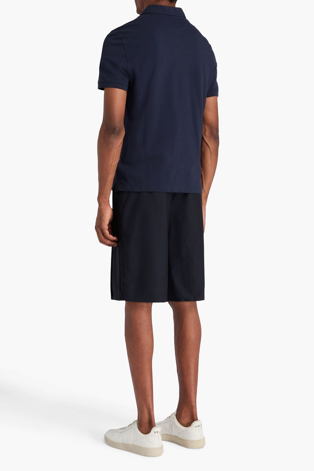 VALENTINO GARAVANI Embroidered cotton-piqué polo shirt