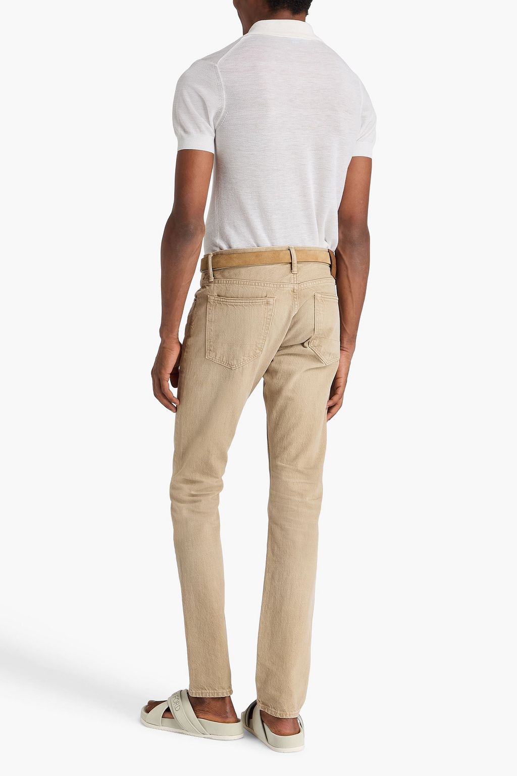TOM FORD Silk and cotton-blend piqué polo shirt