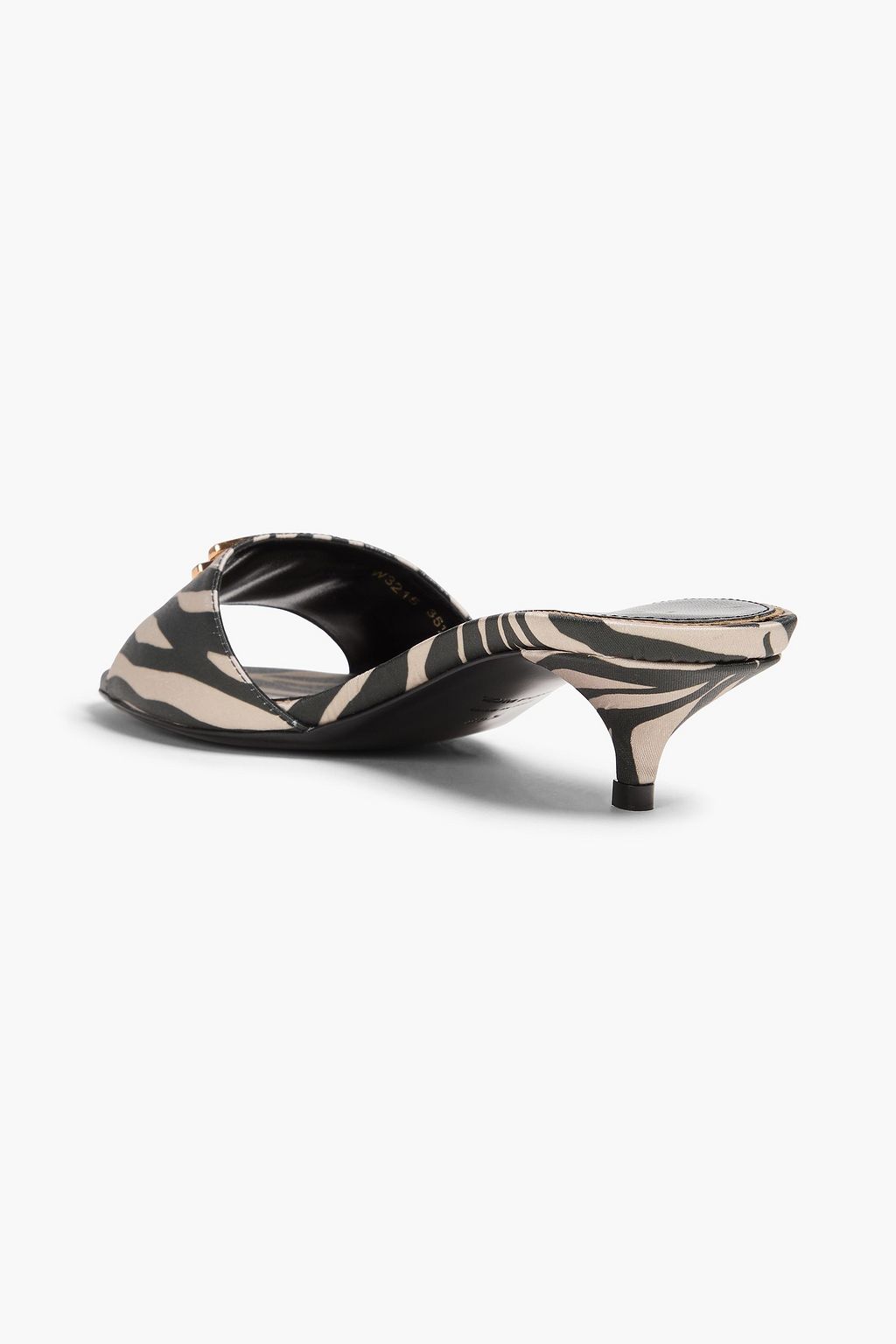 TOM FORD Embellished zebra-print satin mules