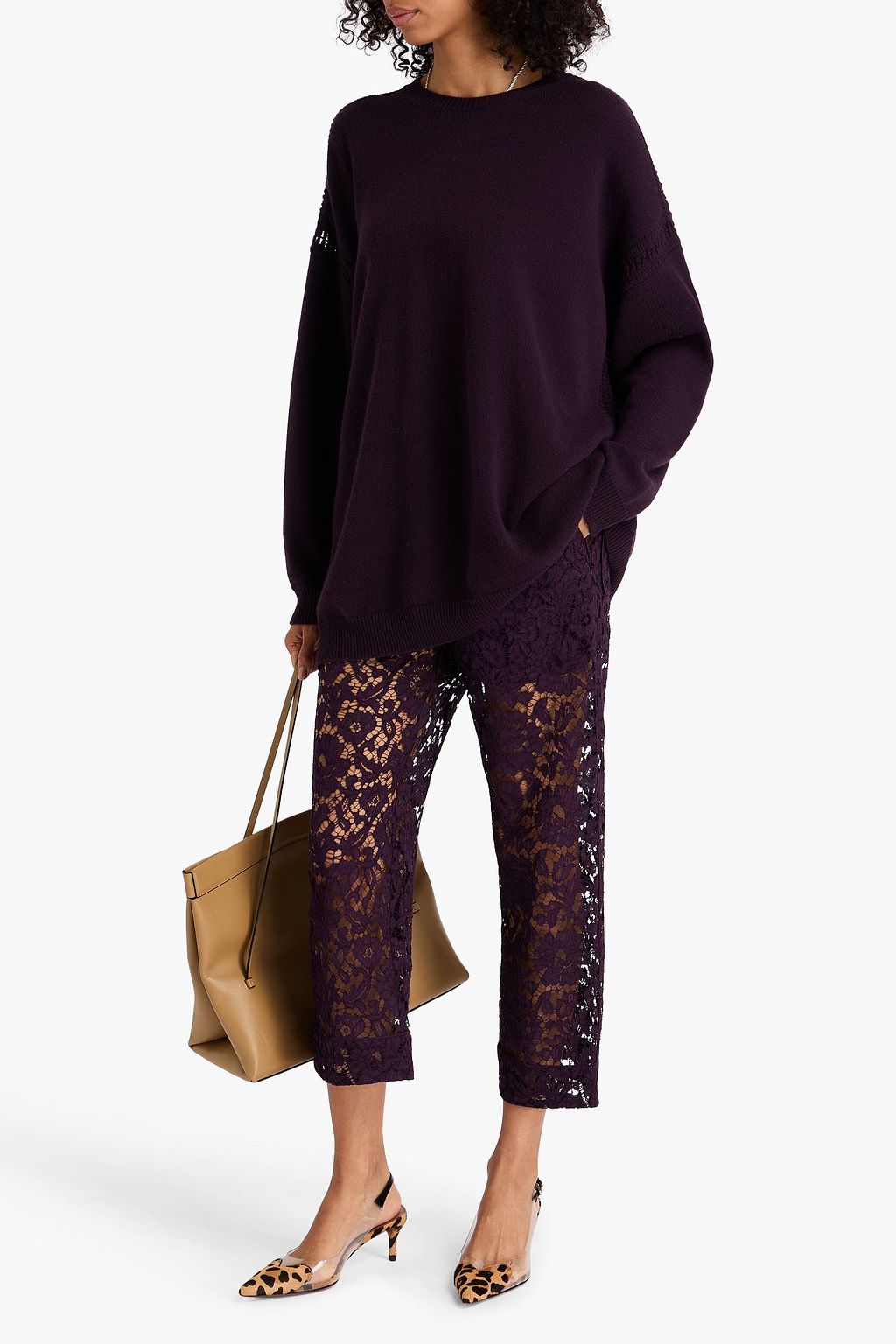 VALENTINO GARAVANI Oversized wool and cashmere-blend sweater