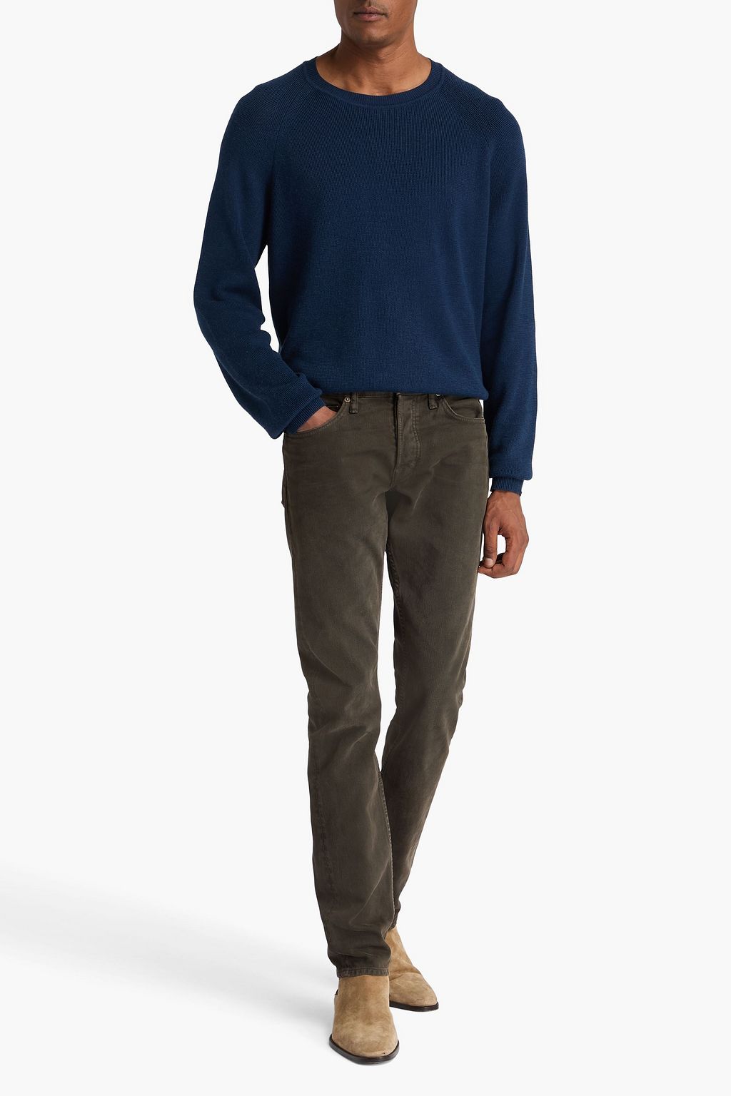 TOM FORD Cotton, wool and silk-blend sweater