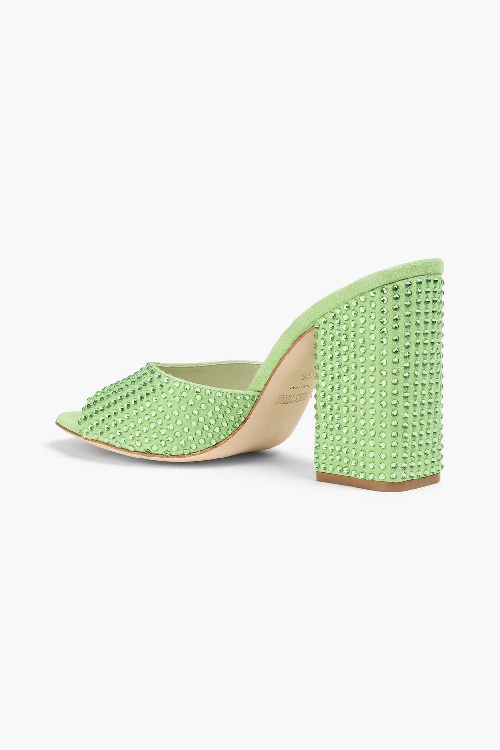 PARIS TEXAS Holly Anja crystal-embellished suede mules