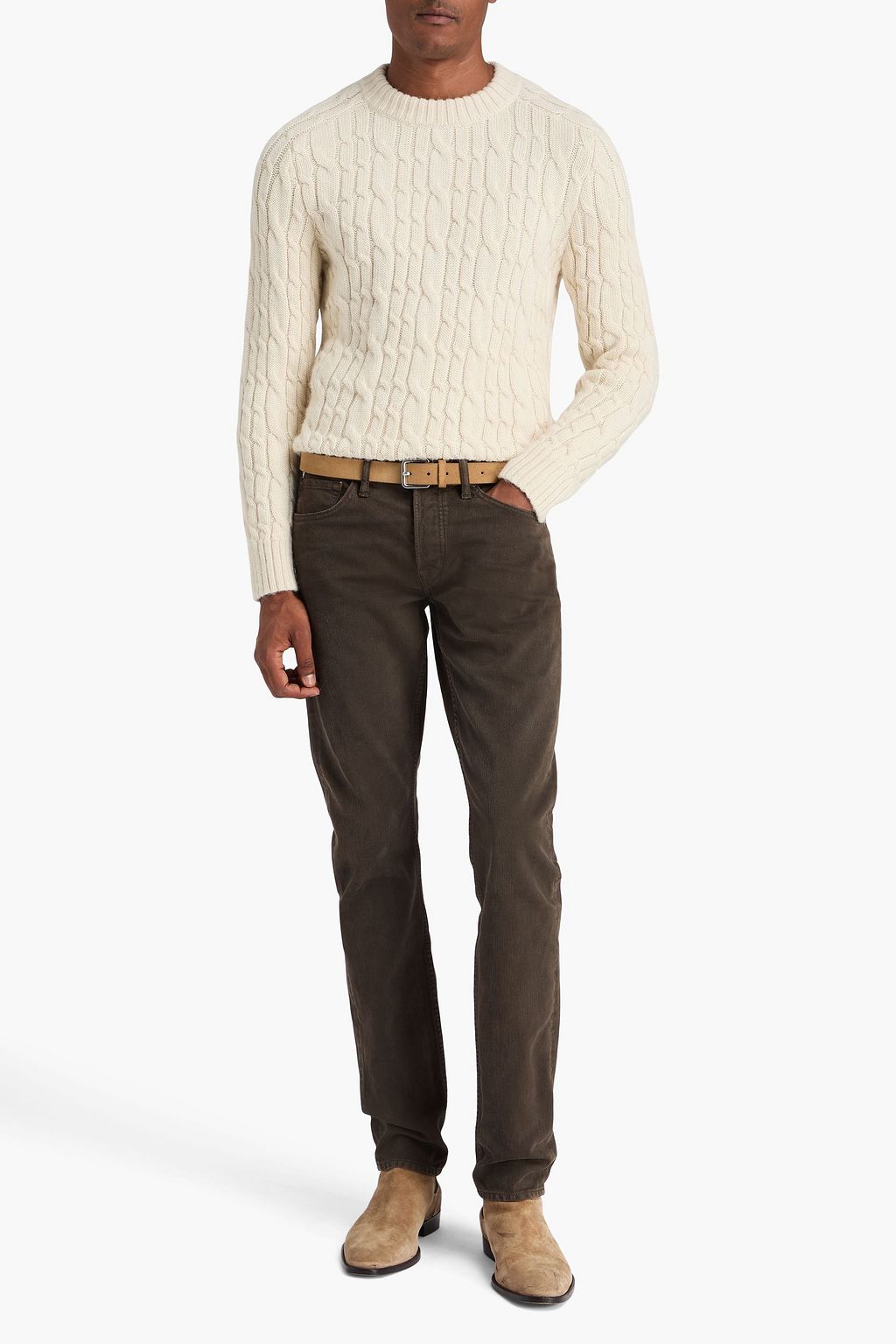 TOM FORD Cable-knit alpaca sweater