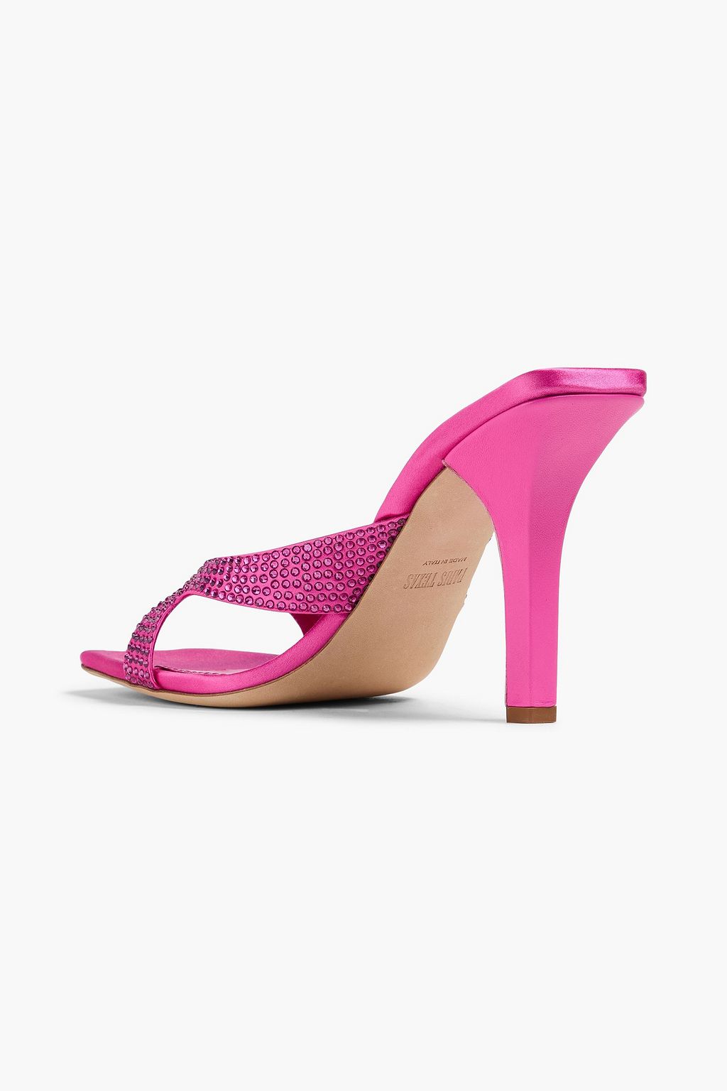 PARIS TEXAS Kate crystal-embellished satin sandals