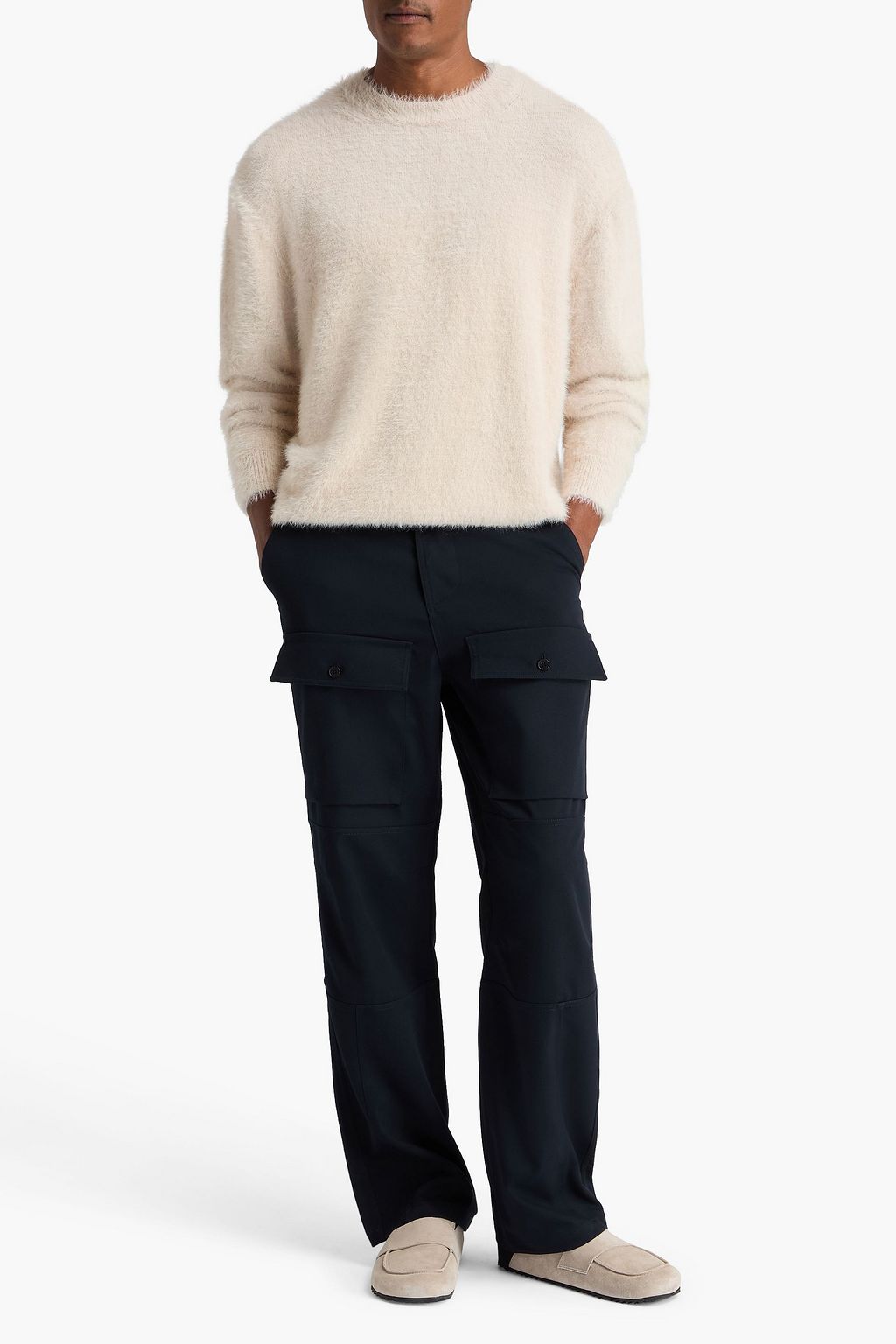DRIES VAN NOTEN كنزة رياضية من نسيج محبوك ممشّط