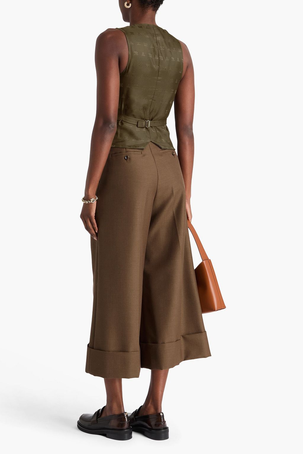 MAX MARA Weste aus Jersey mit Einsätzen aus glänzendem Jacquard
