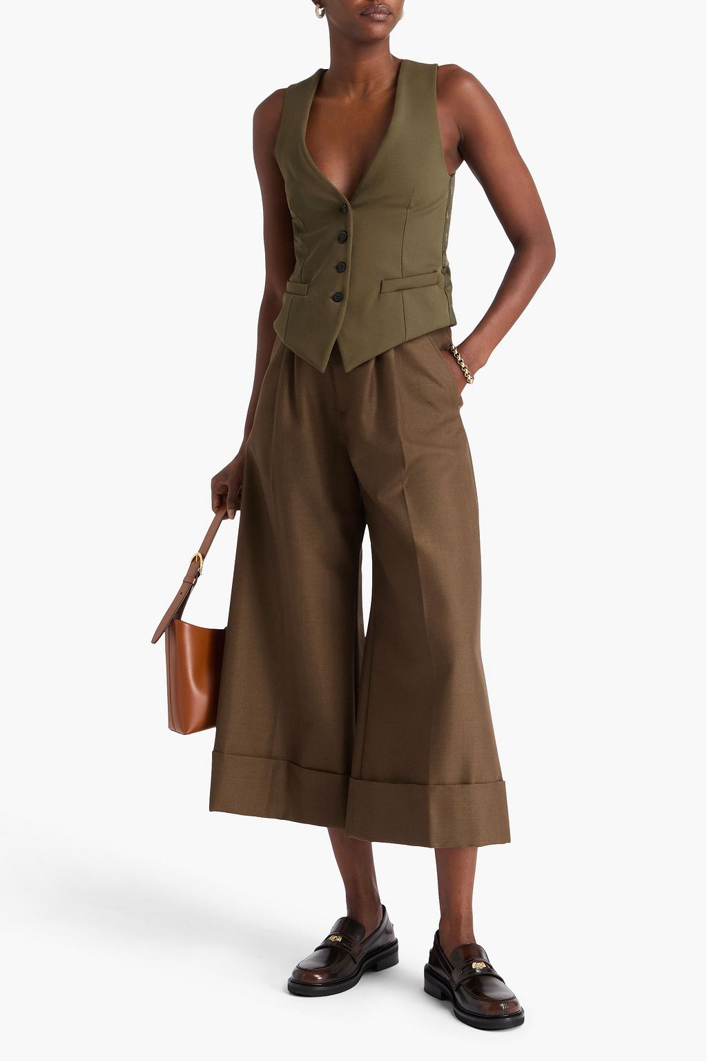 MAX MARA Weste aus Jersey mit Einsätzen aus glänzendem Jacquard