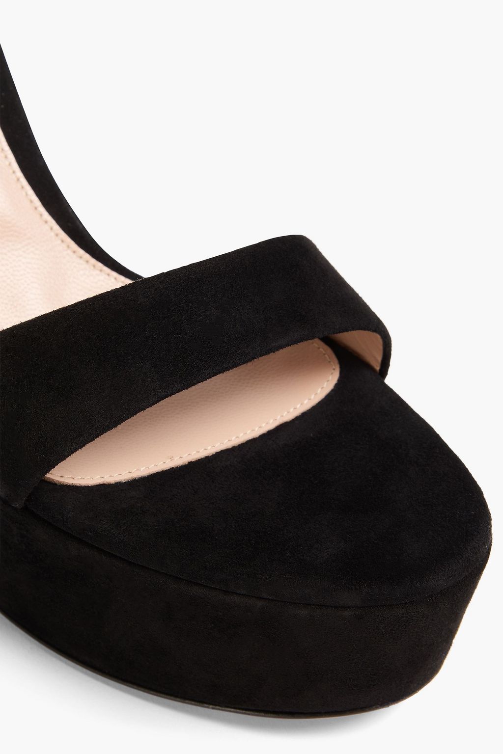GIANVITO ROSSI Plateausandalen „Holly“ aus Veloursleder
