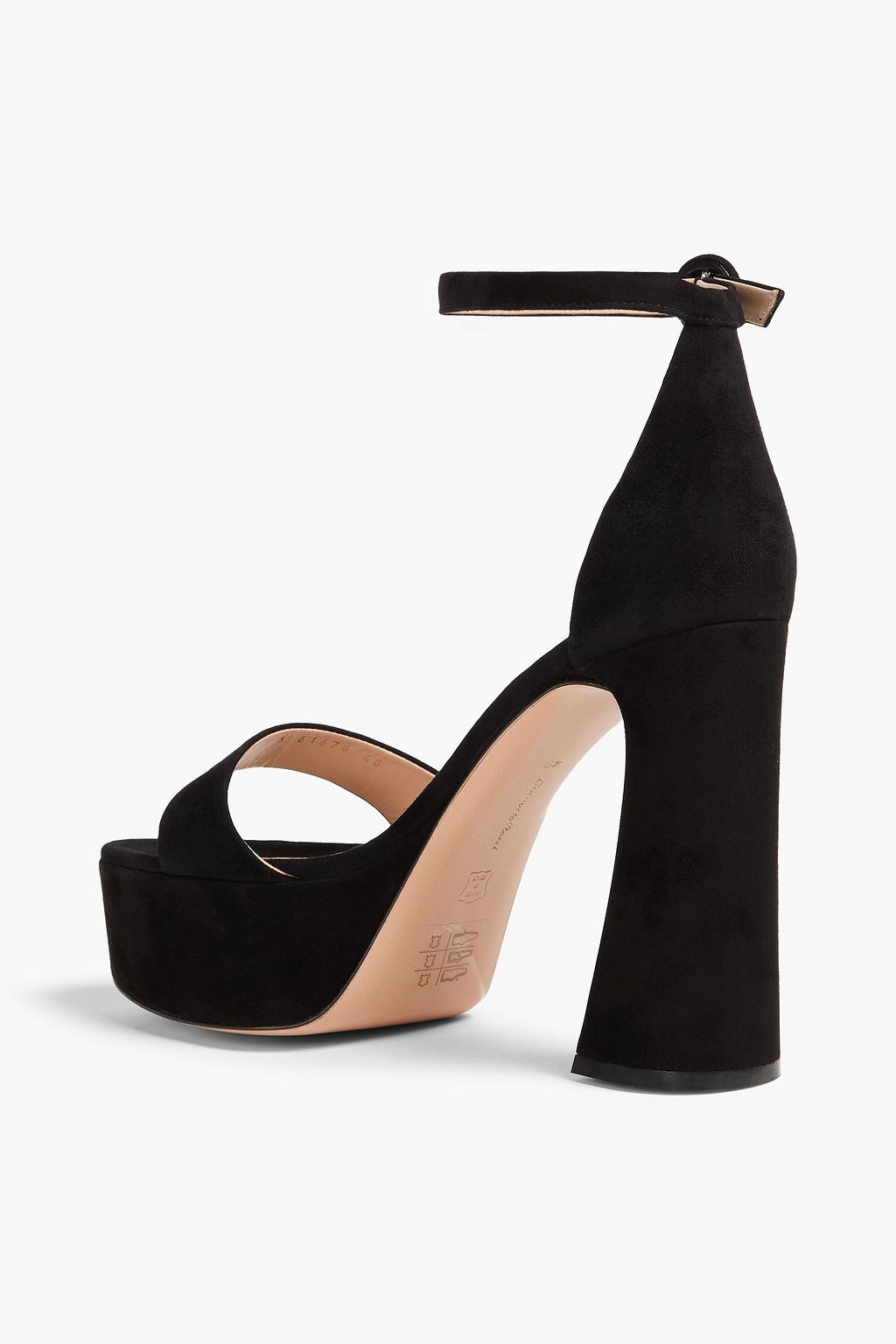 GIANVITO ROSSI Plateausandalen „Holly“ aus Veloursleder