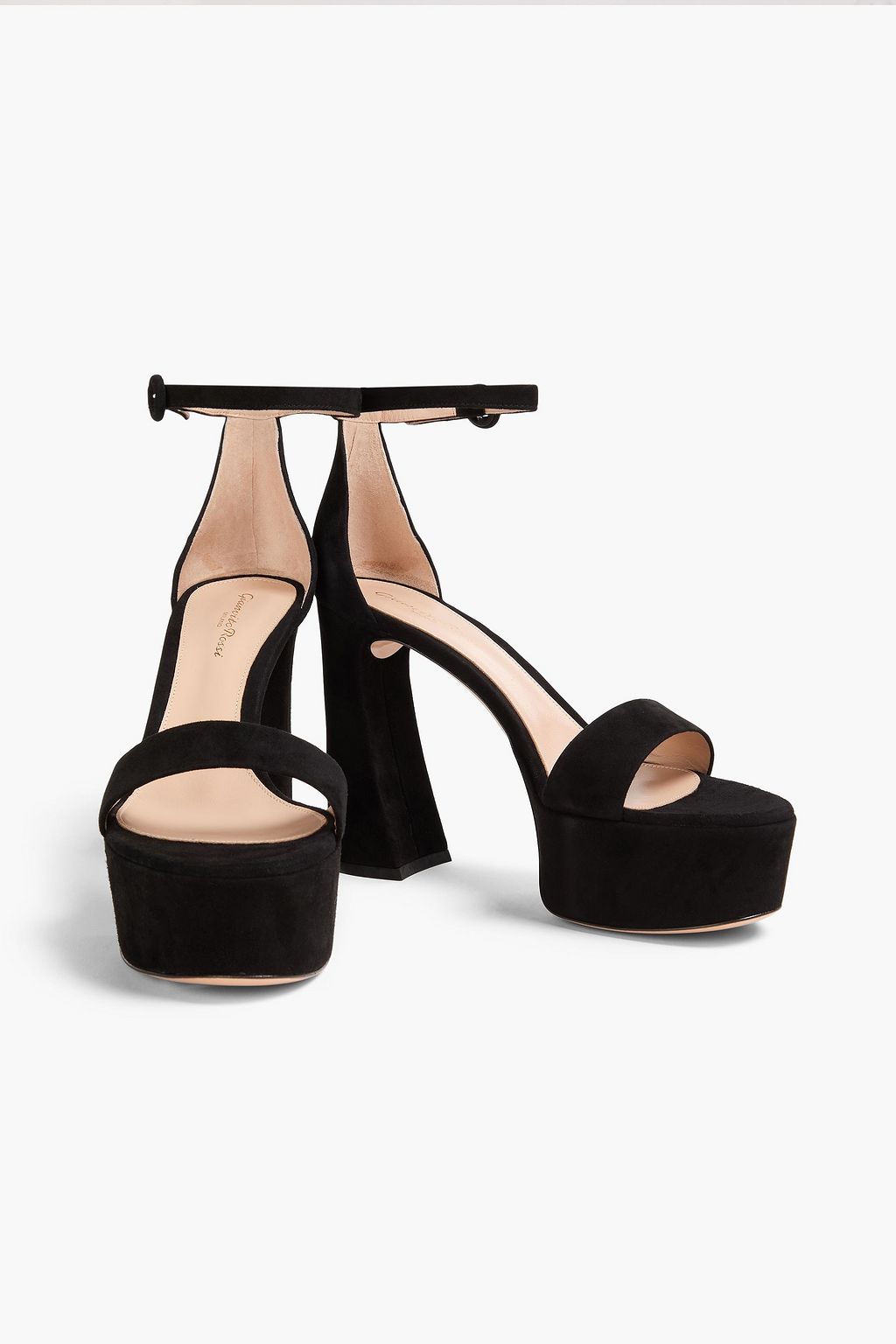 GIANVITO ROSSI Plateausandalen „Holly“ aus Veloursleder