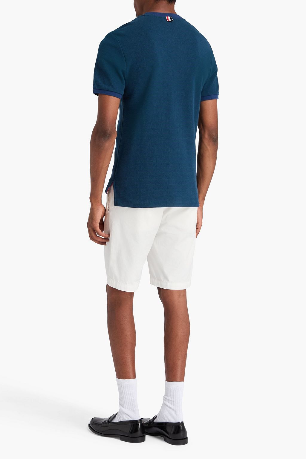 THOM BROWNE Striped cotton T-shirt