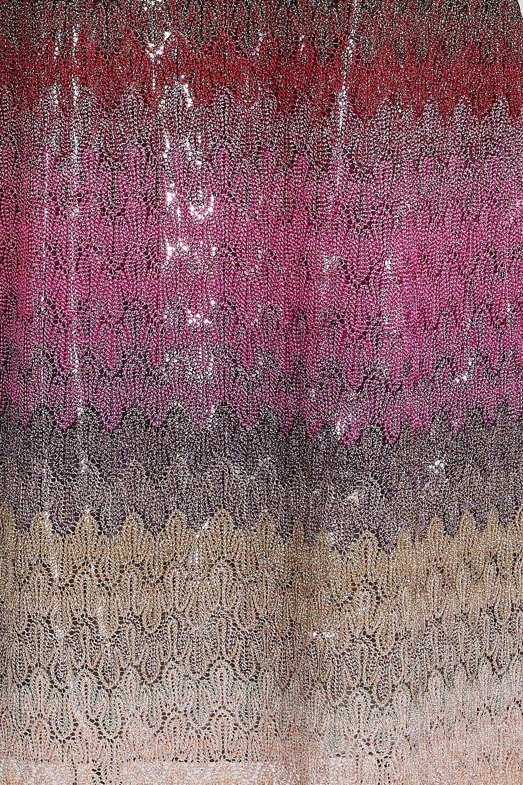 MISSONI 메탈릭 크로셰 니트 미니 드레스