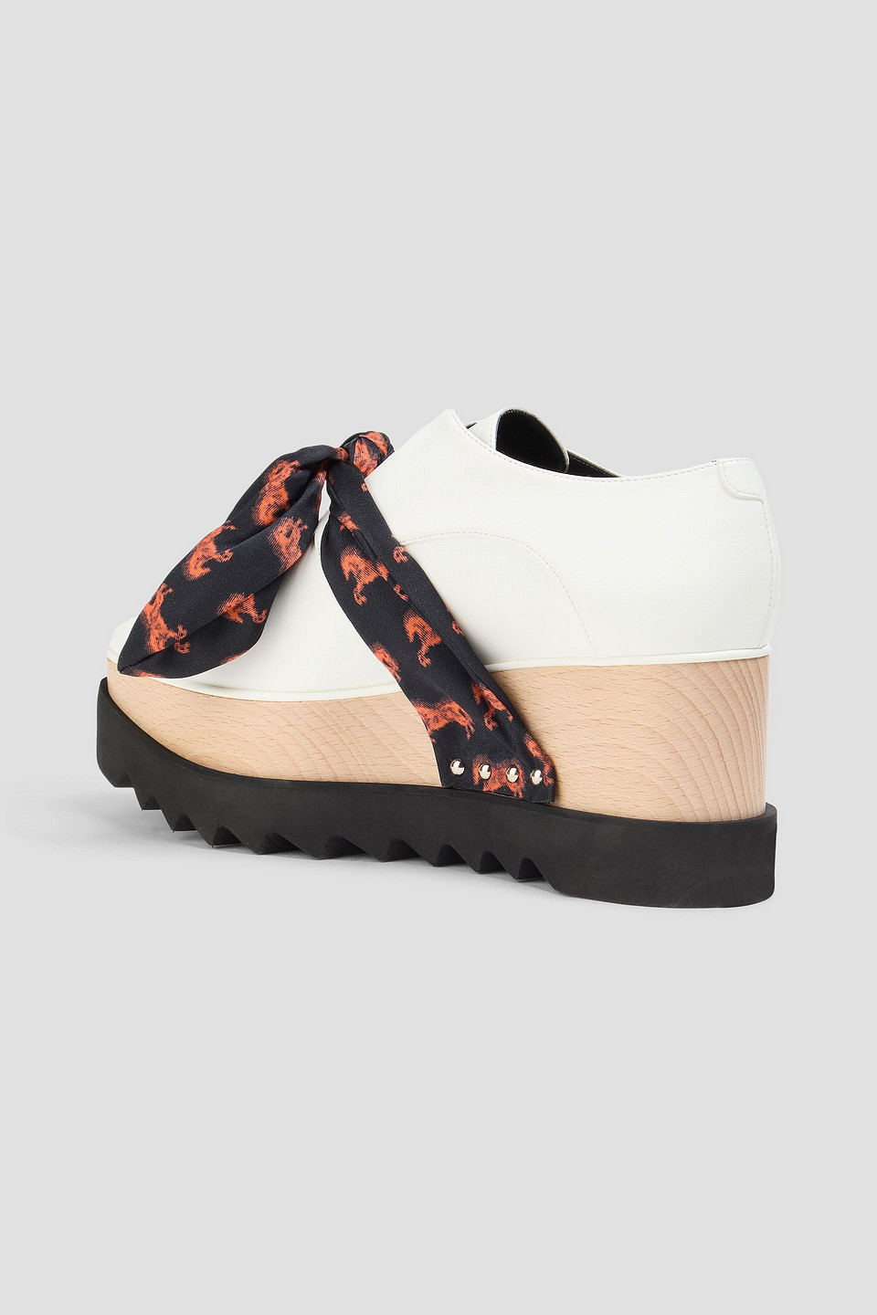  Stella Mccartney - Elyse Plateau-brogues Mit Schleife - Weiß - Eu 34 