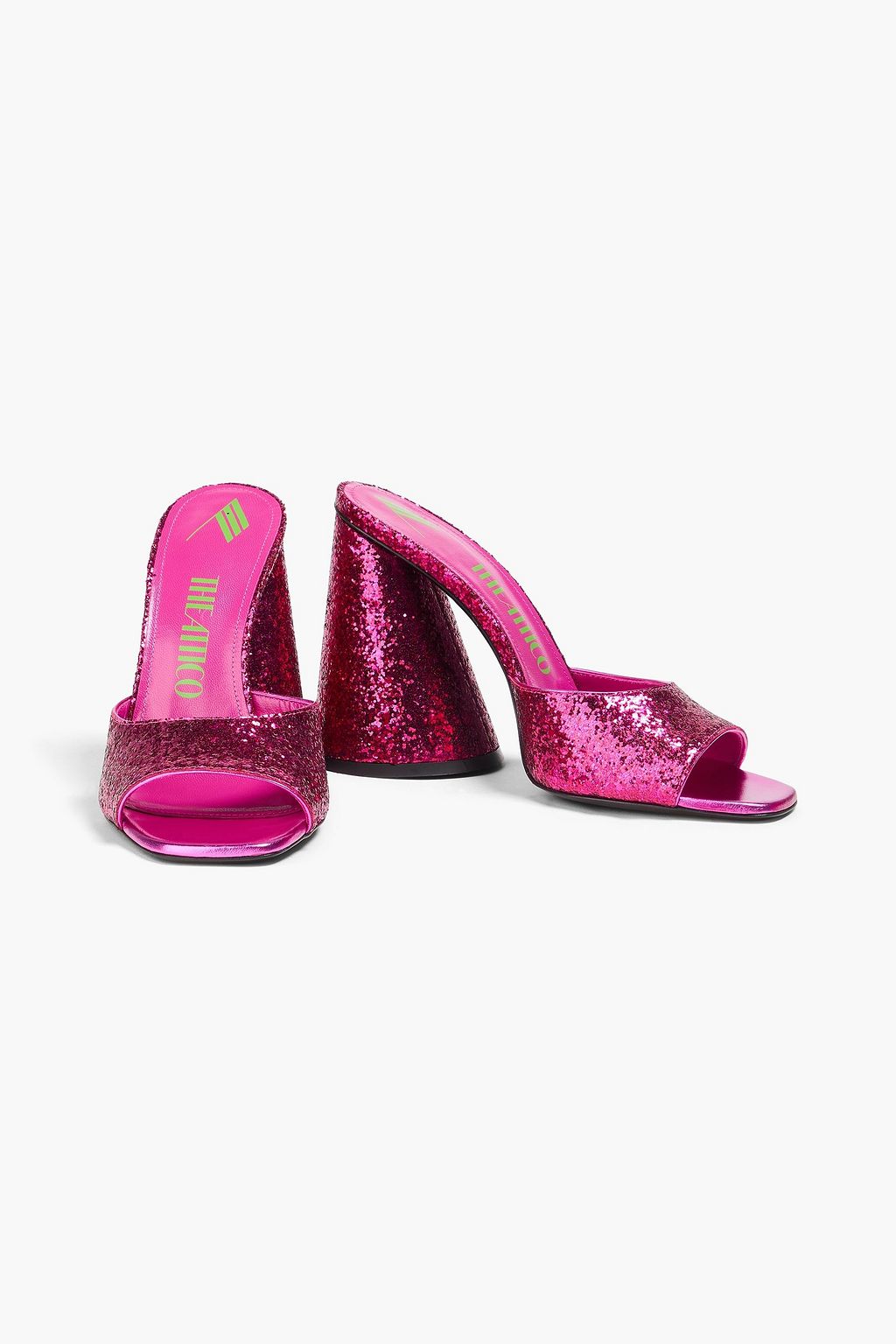 THE ATTICO Luz glittered woven mules
