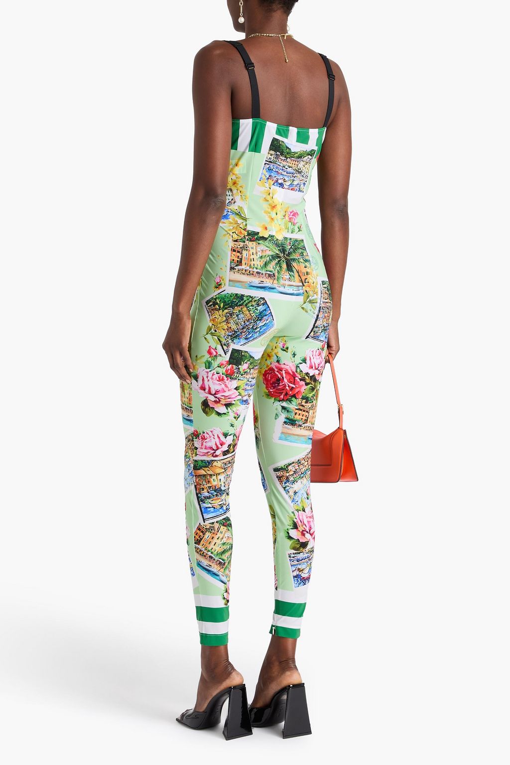 DOLCE&GABBANA Printed stretch-jersey jumpsuit