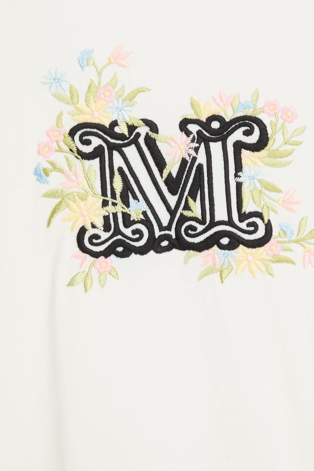 MAX MARA T-Shirt aus Baumwoll-Jersey mit Stickereien