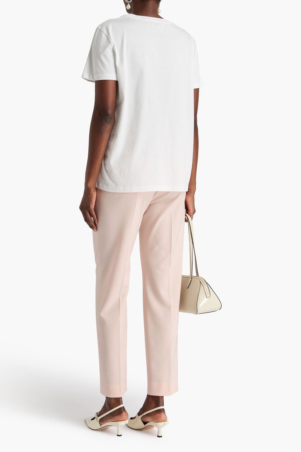 MAX MARA T-Shirt aus Baumwoll-Jersey mit Stickereien