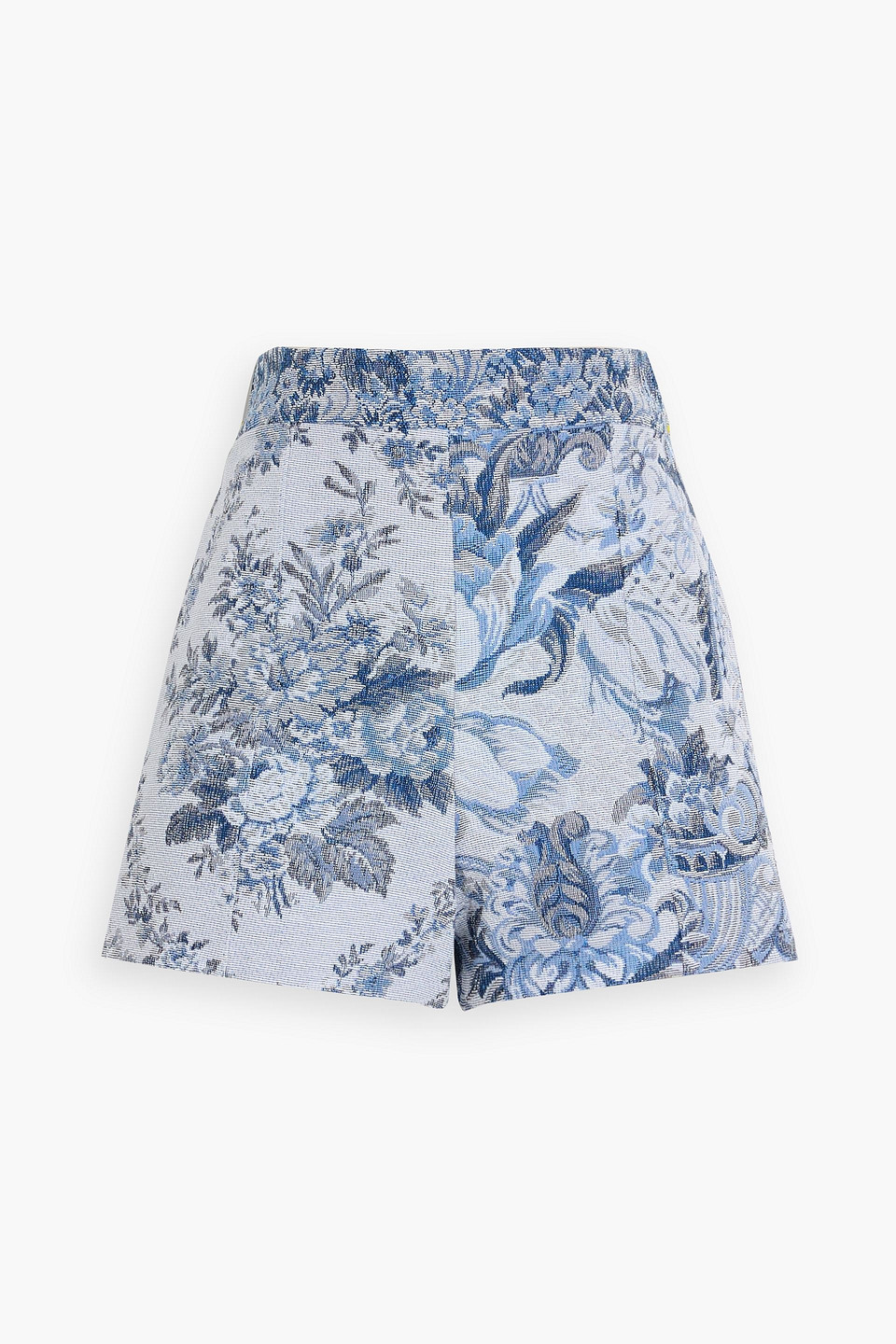 Alice And Olivia Hera Mixed Media Short In Blue