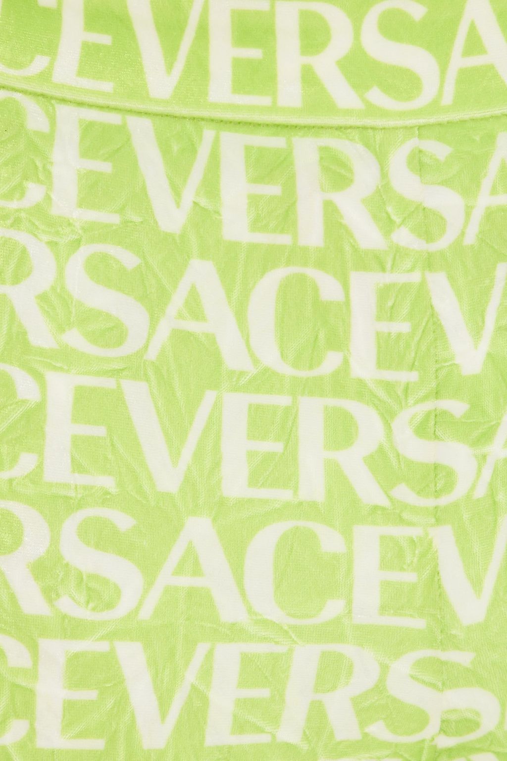 VERSACE Printed stretch-velvet flared pants