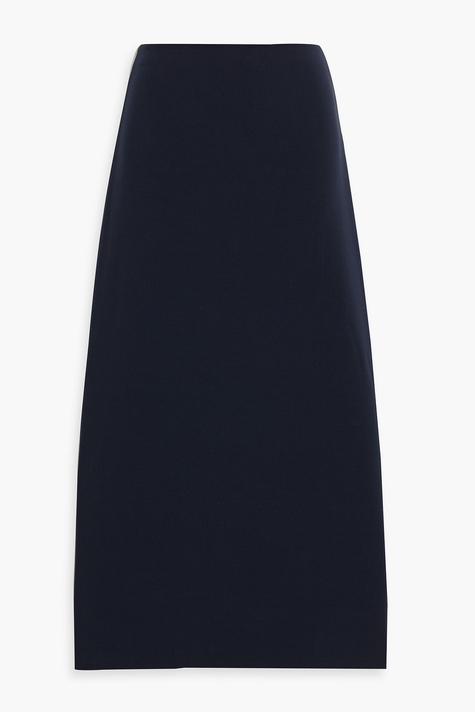 Vince Crepe Midi Skirt In Blue