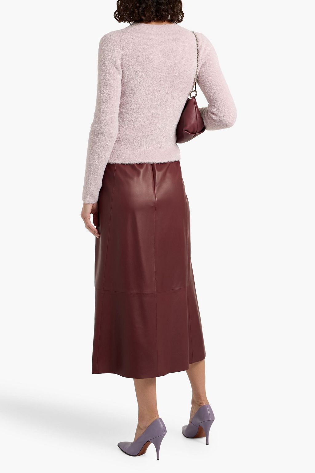 VINCE. Brushed knitted and tinsel sweater