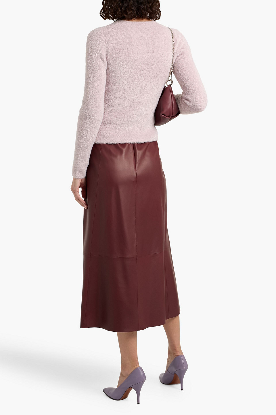 Vince Eyelash Metallic Sweater In Pink
