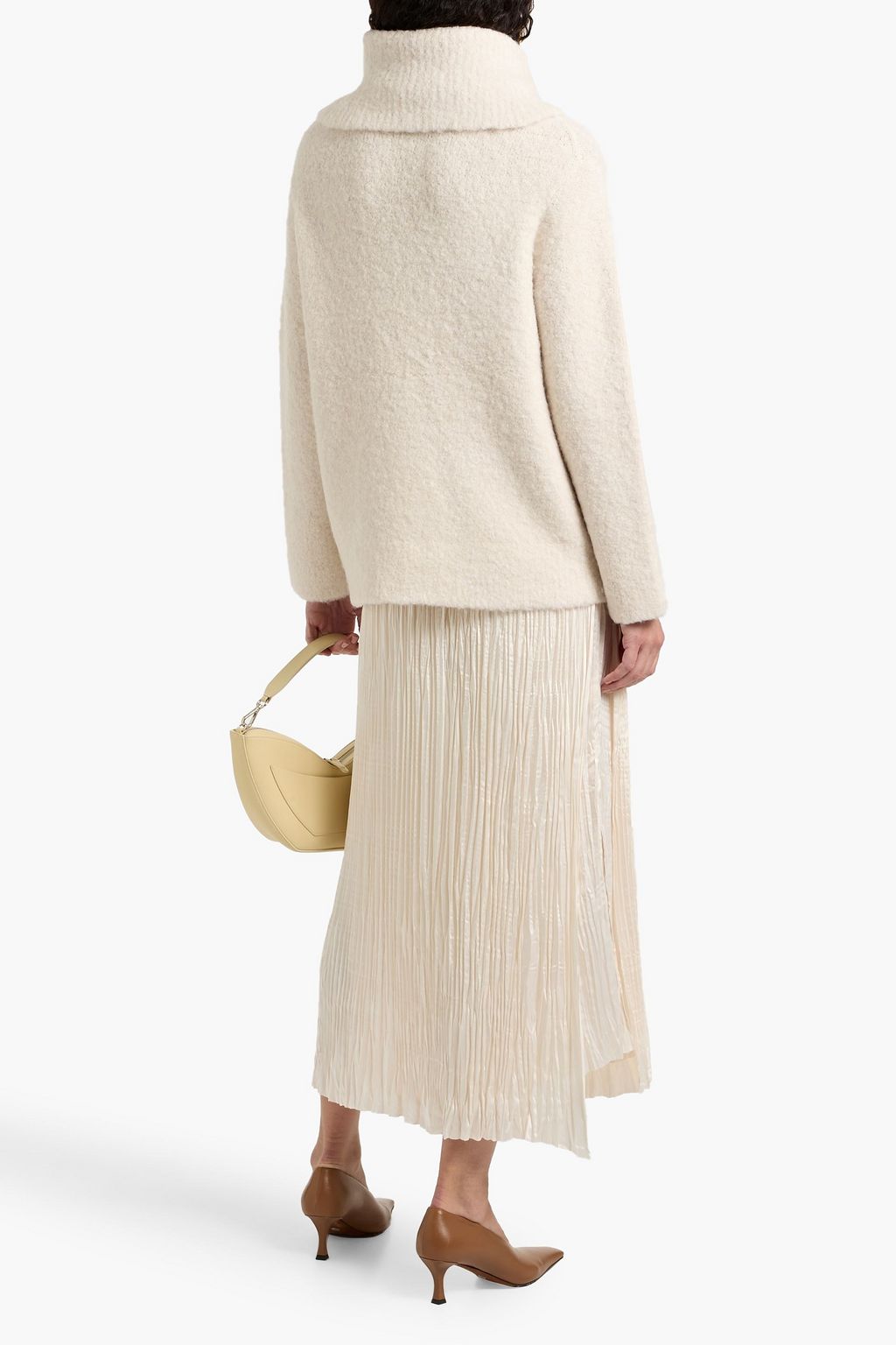 VINCE. Bouclé-knit turtleneck sweater