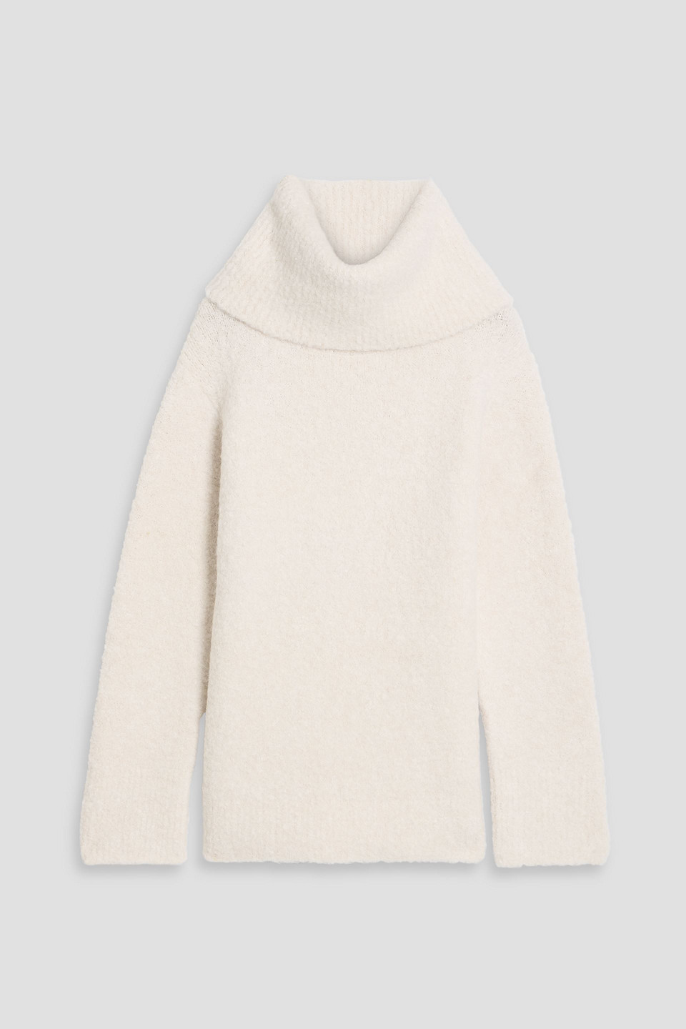 Vince Bouclé-knit Turtleneck Sweater In White