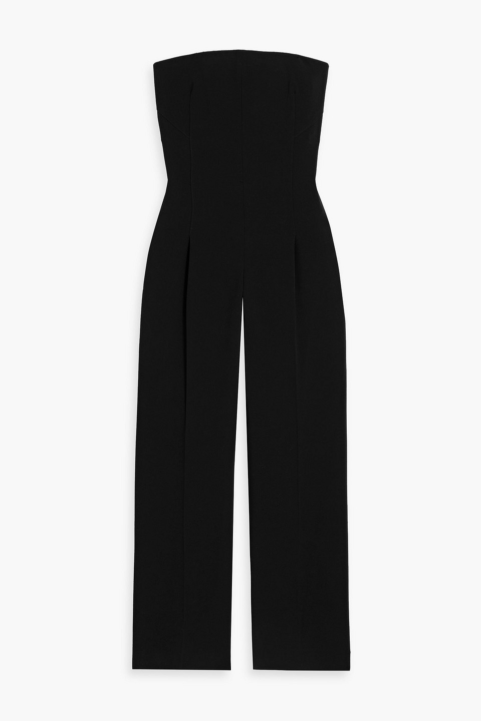 Vince Strapless Crepe Wide-leg Jumpsuit In Black