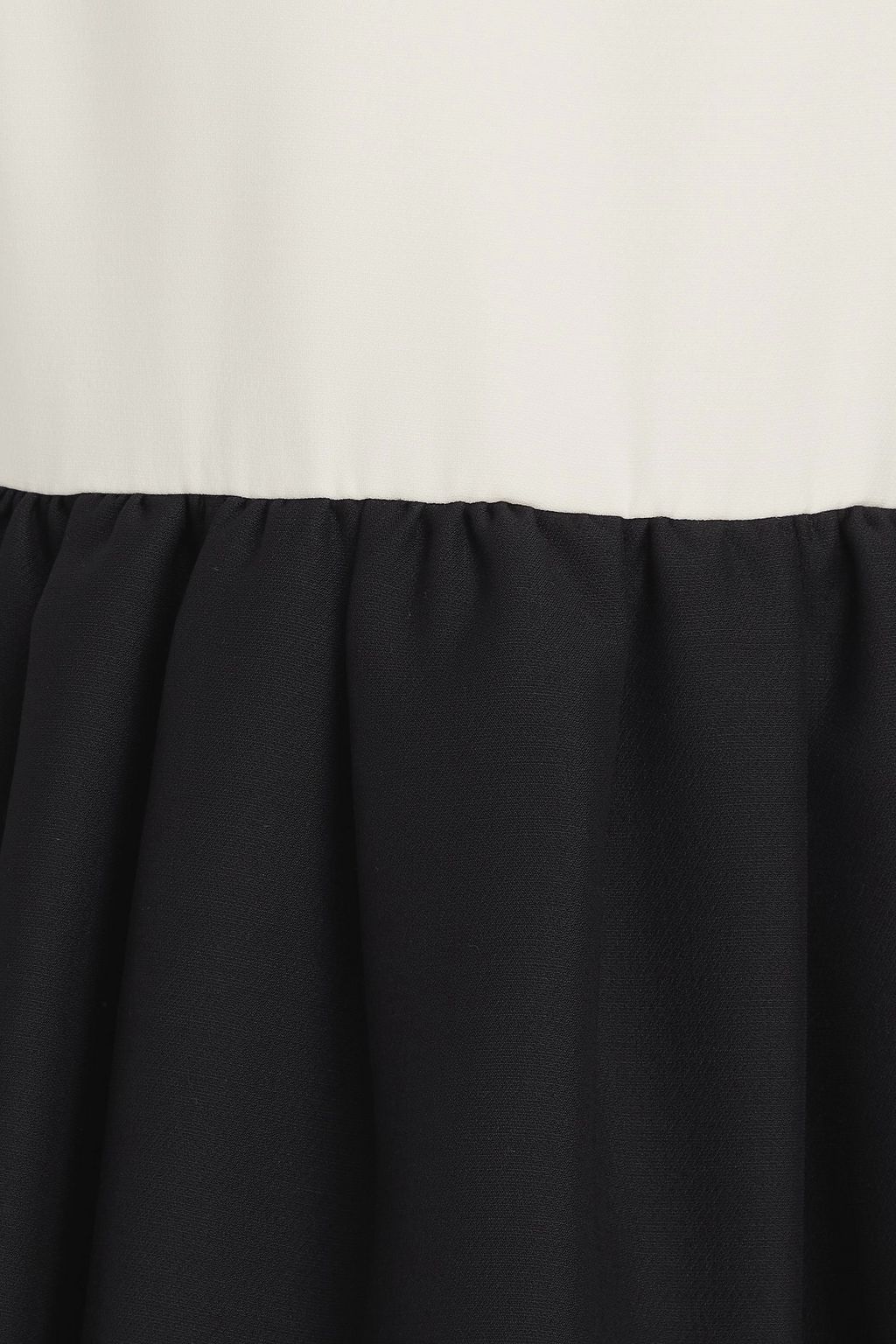 VALENTINO GARAVANI Two-tone wool and silk-blend mini dress