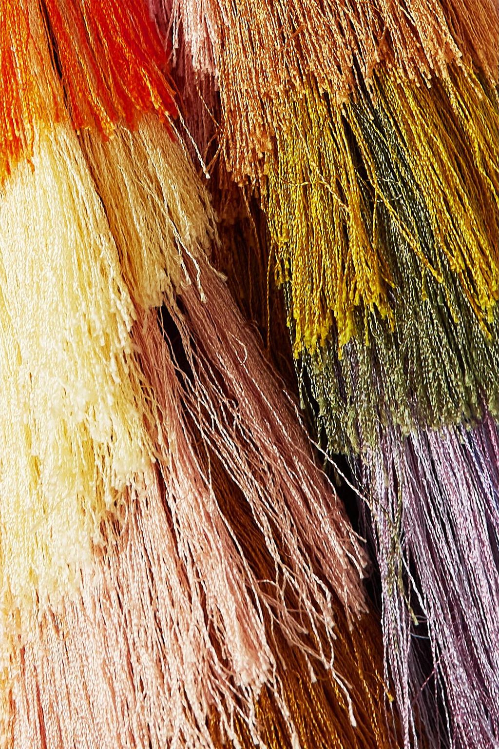 DRIES VAN NOTEN بلوزة بقصّة غير متماثلة من الكريب بأهداب