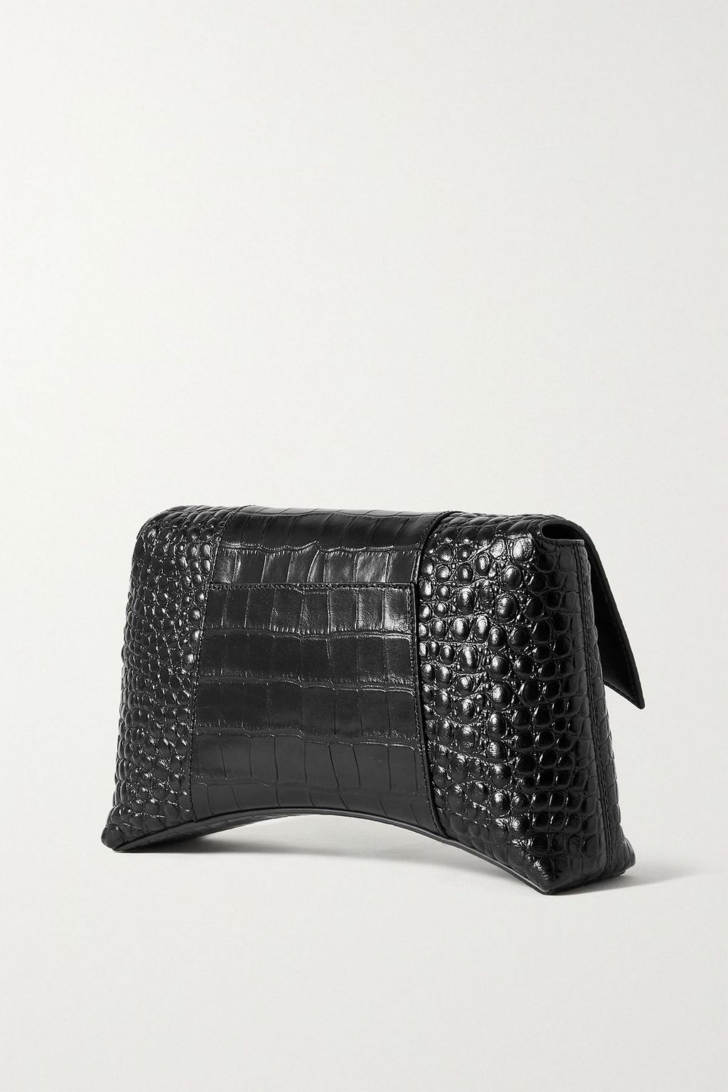 BALENCIAGA Hourglass XS croc-effect leather shoulder bag
