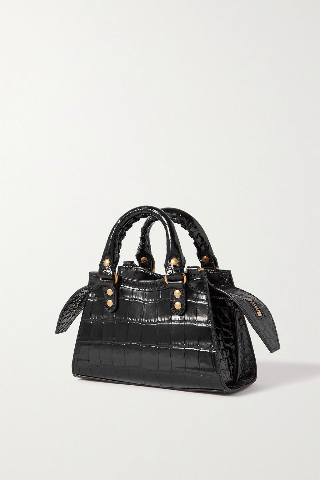 BALENCIAGA Neo Classic City nano croc-effect leather tote