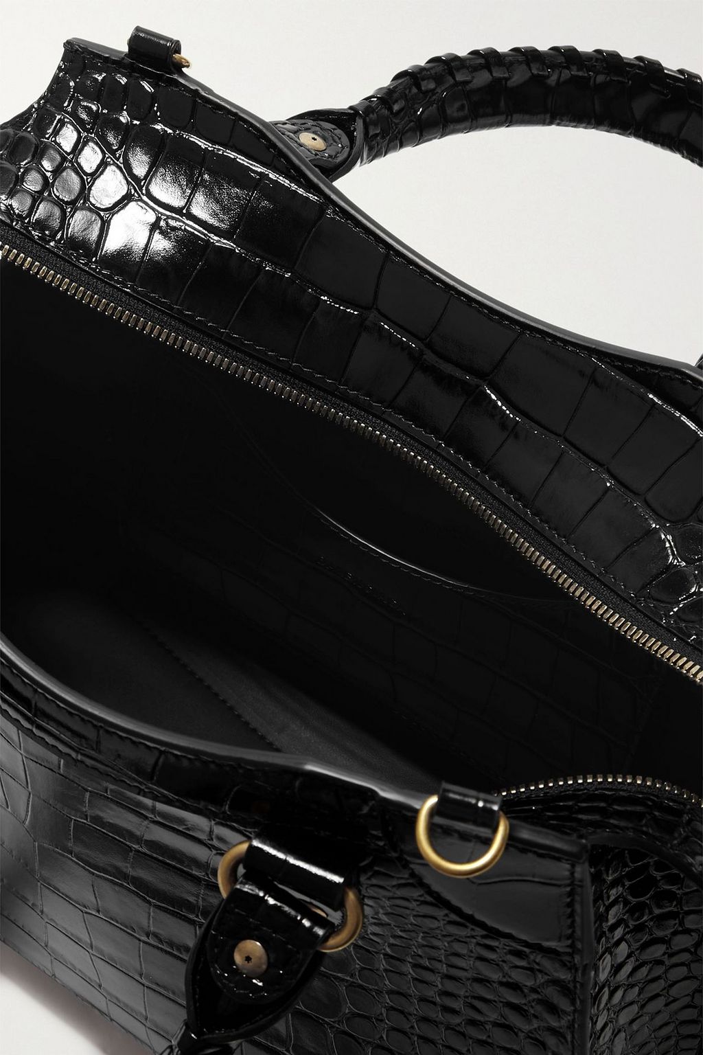BALENCIAGA Neo Classic City small croc-effect leather tote