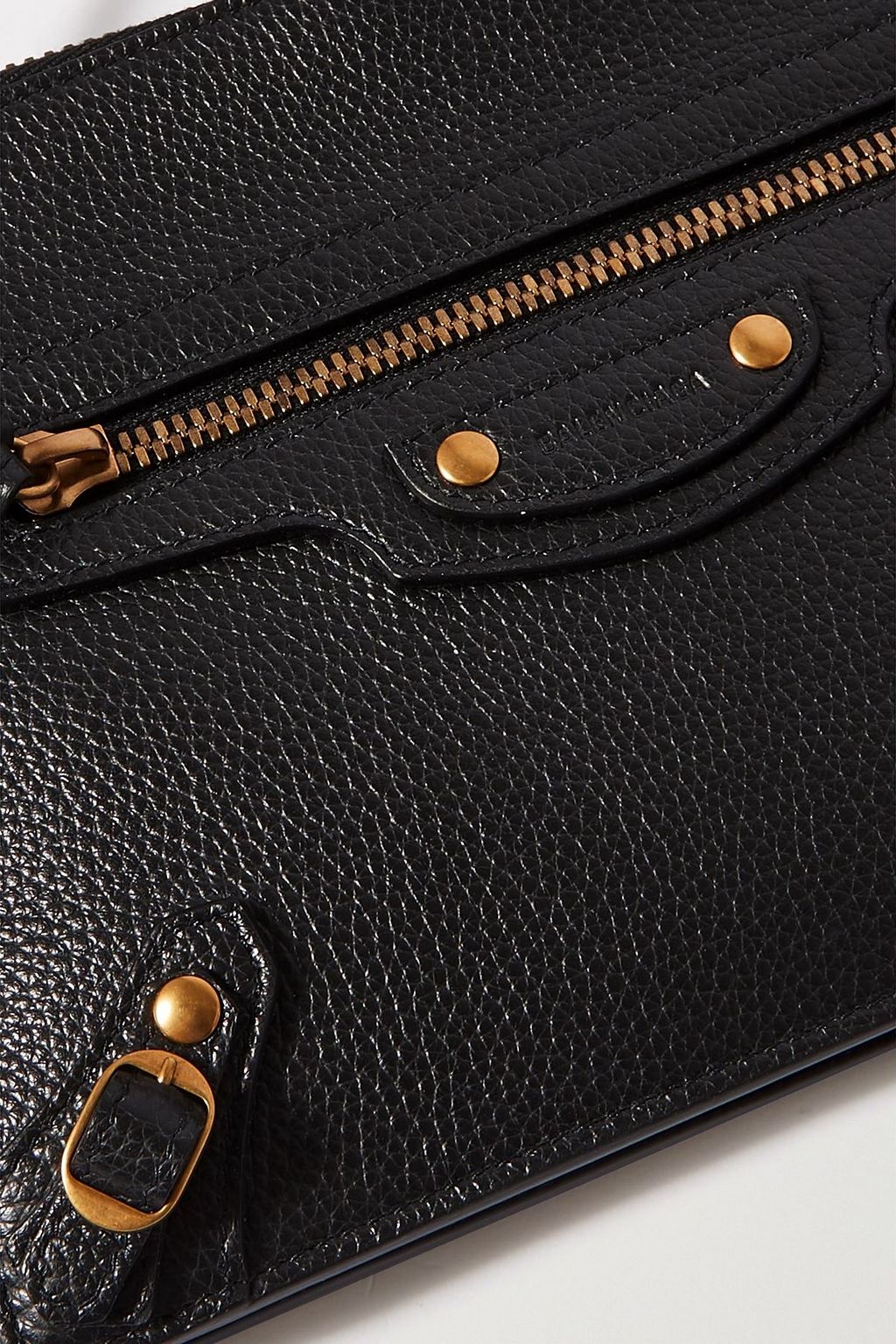 BALENCIAGA Neo Classic textured-leather pouch