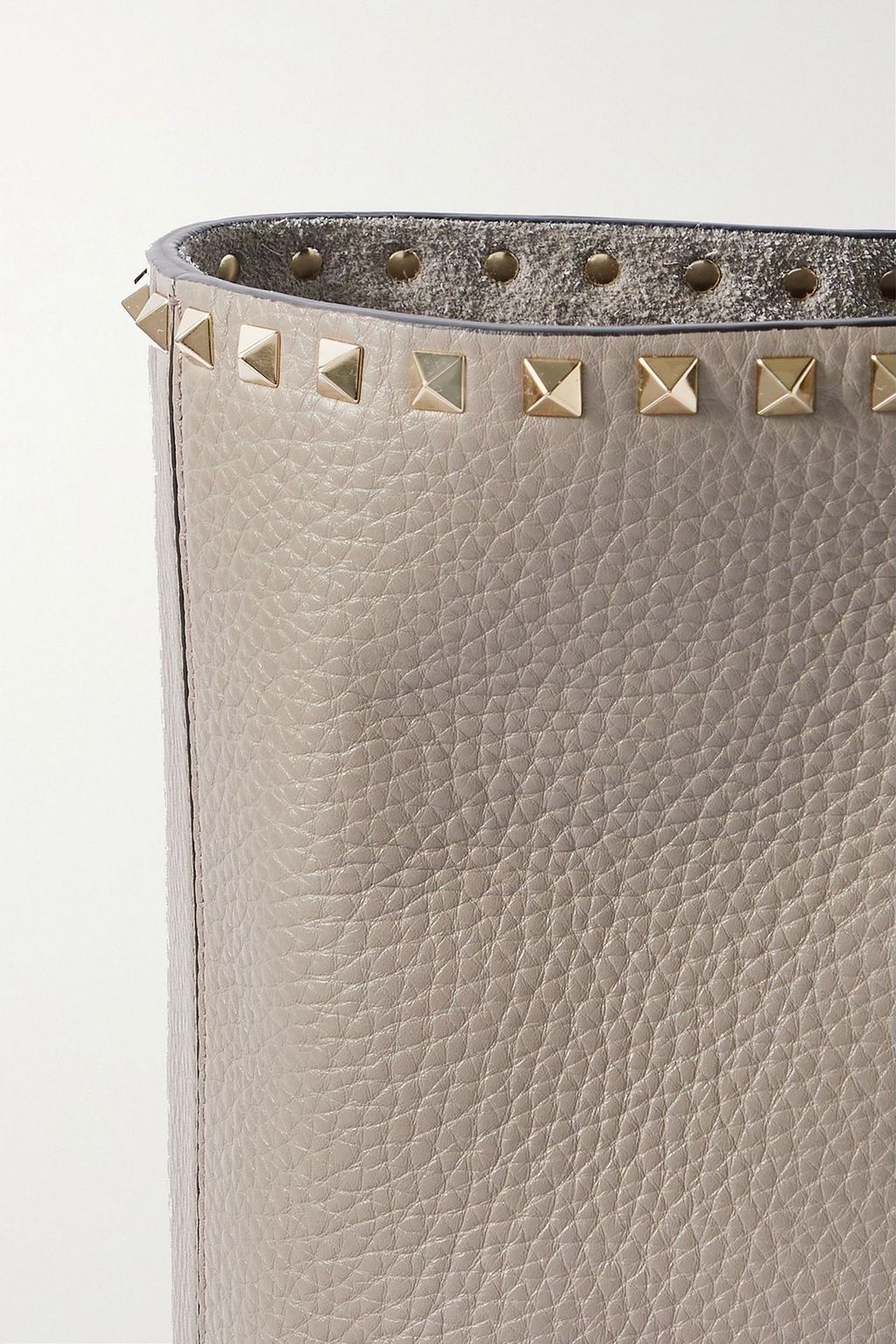VALENTINO GARAVANI Rockstud textured-leather tote