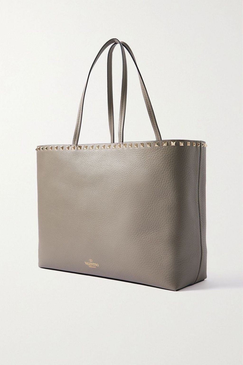 VALENTINO GARAVANI Rockstud textured-leather tote