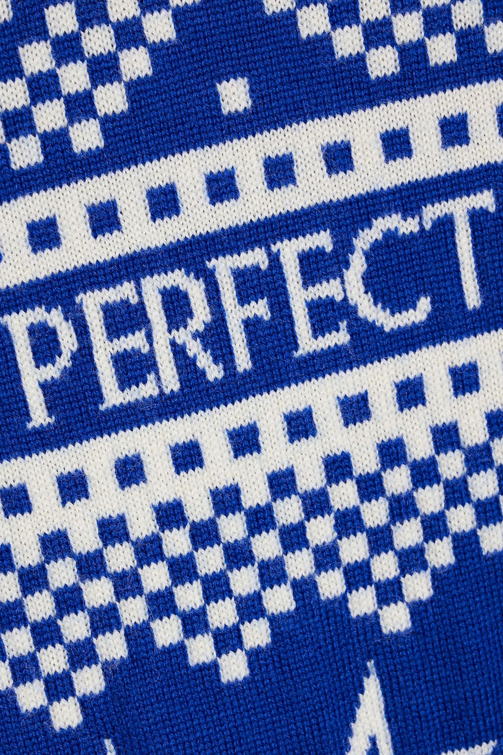 PERFECT MOMENT Intarsia merino wool turtleneck sweater