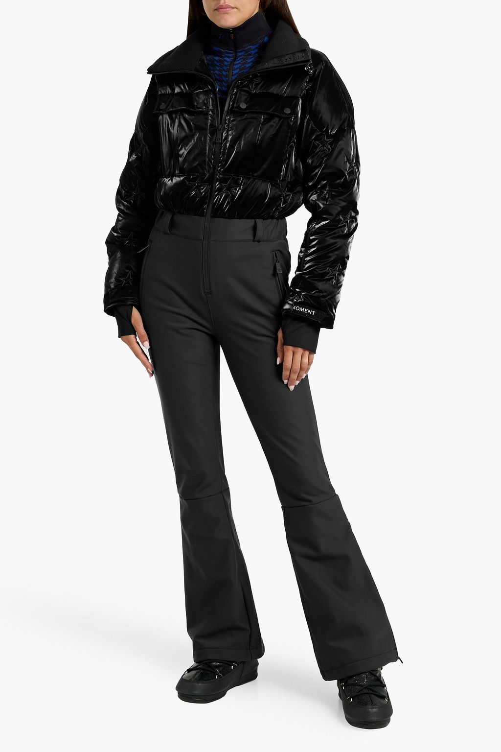 PERFECT MOMENT Helen quilted embroidered down ski suit