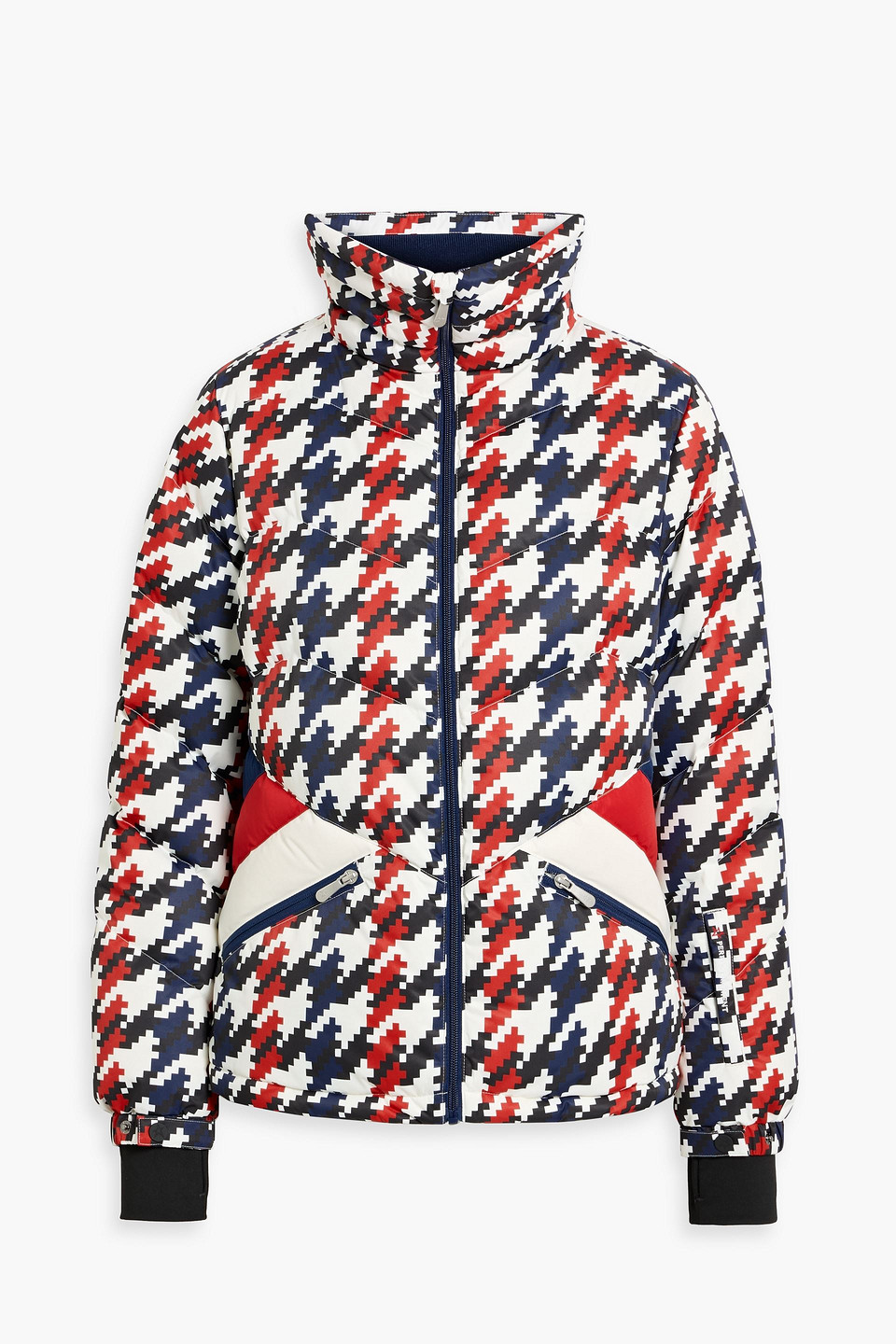Perfect Moment Quilted Printed Down Ski Jacket In Multi