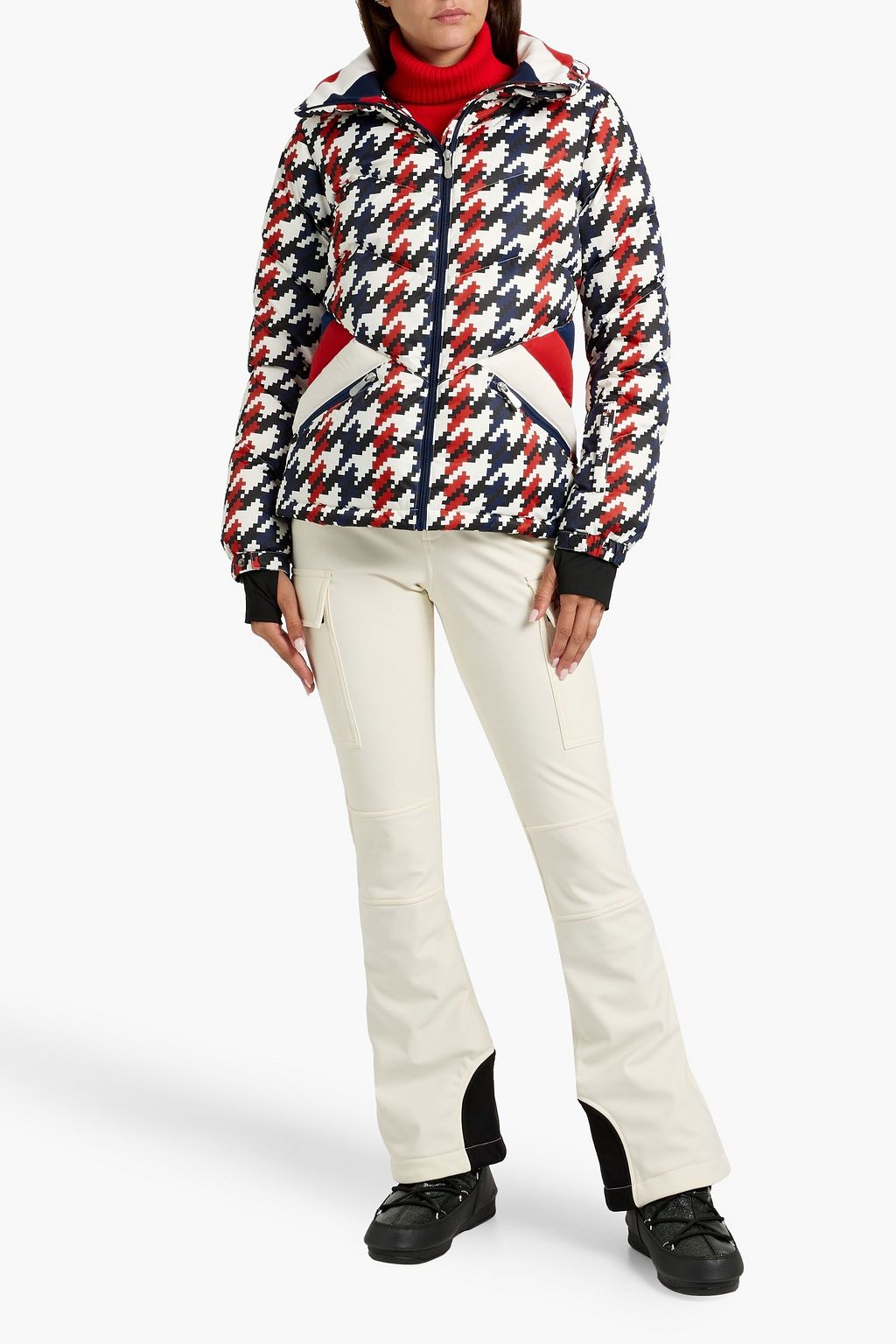 PERFECT MOMENT Quilted printed down ski jacket