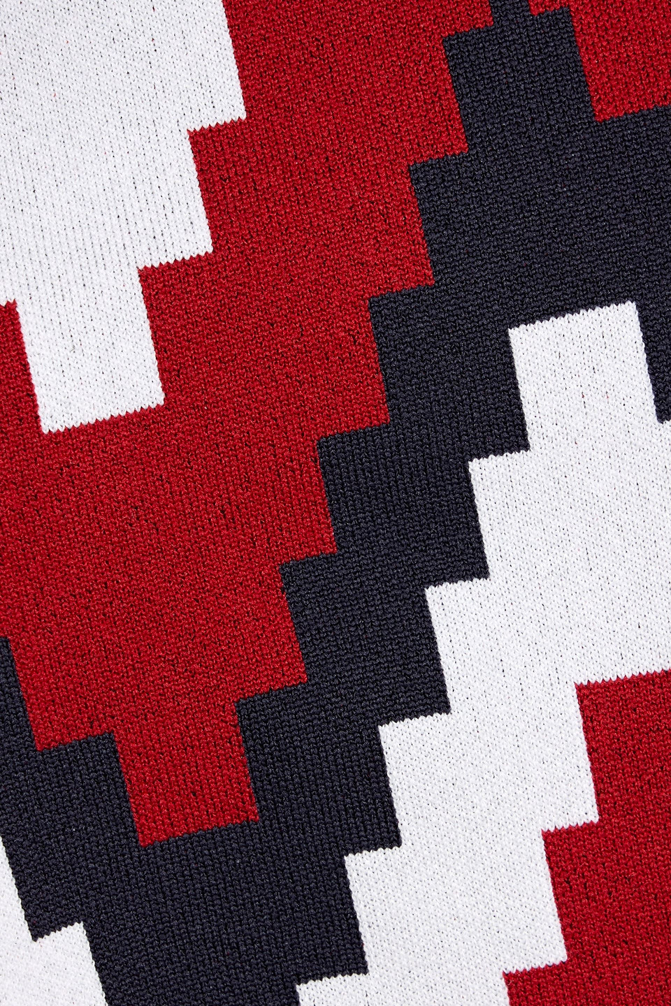 Perfect Moment Jacquard-knit Half-zip Base Layer In Red